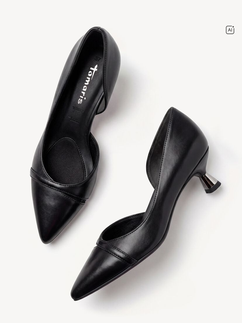 Pumps - zwart, BLACK LEATHER, hi-res