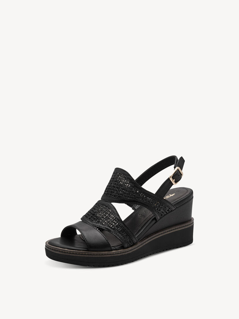 Sandaaltje - zwart, BLACK, hi-res