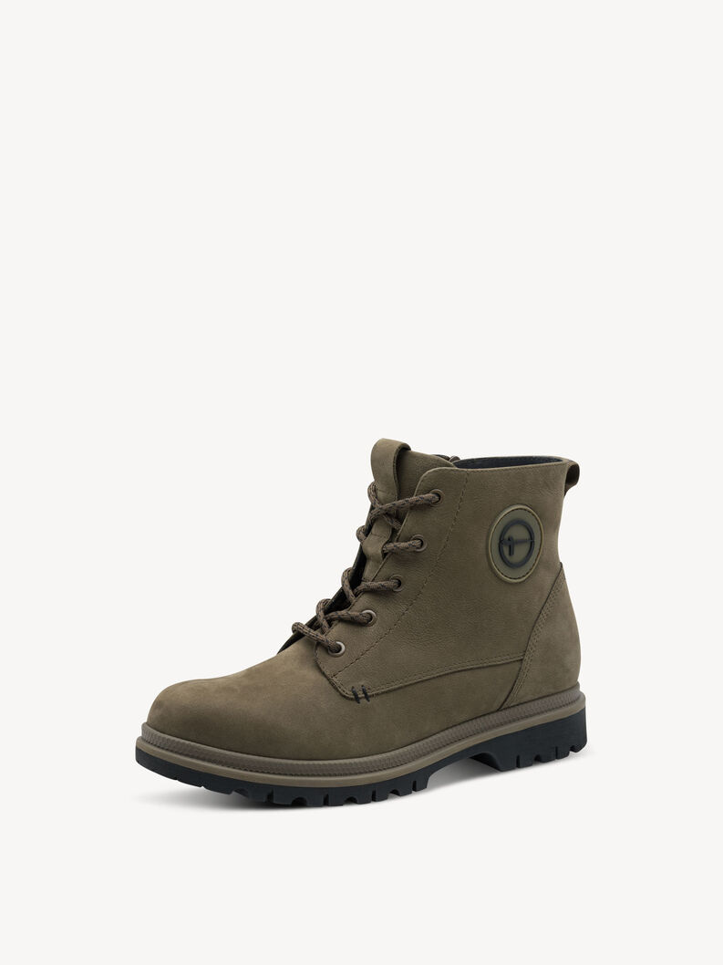 Bottine en cuir - vert, OLIVE, hi-res