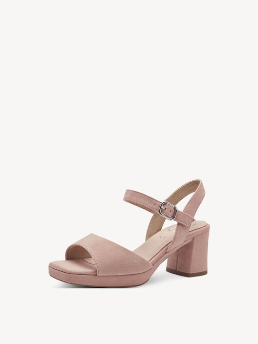 Sandale &agrave; talon, ROSE SUEDE, hi-res