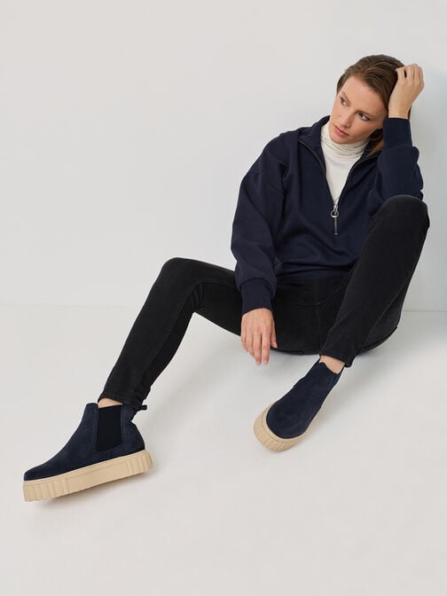 Stivaletti Chelsea, NAVY, hi-res