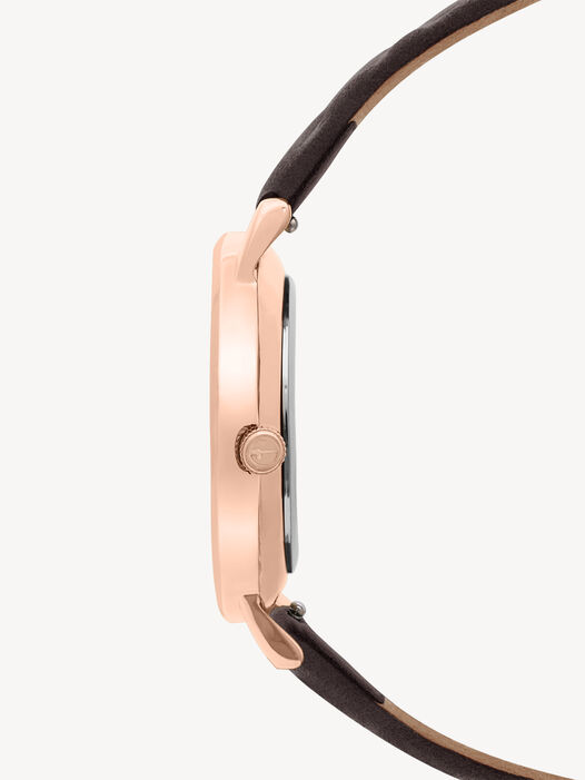 Horloge, ros&eacute;gold-glossy schwarz, hi-res