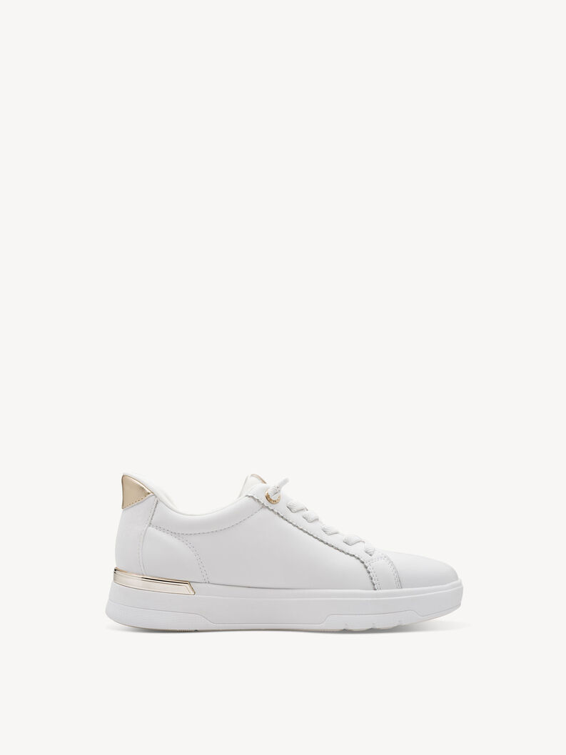 Sneaker - white, WHITE/GOLD, hi-res