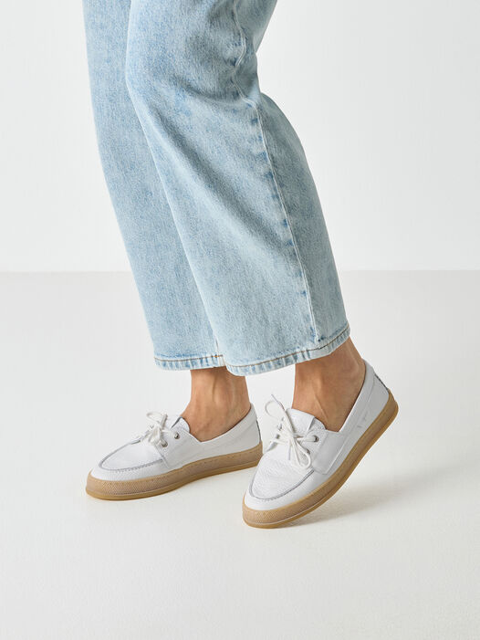 Mocassin, WHITE LEATHER, hi-res