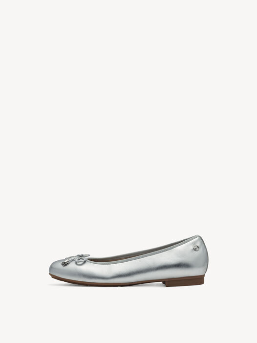 Leren Ballerina, SILVER, hi-res