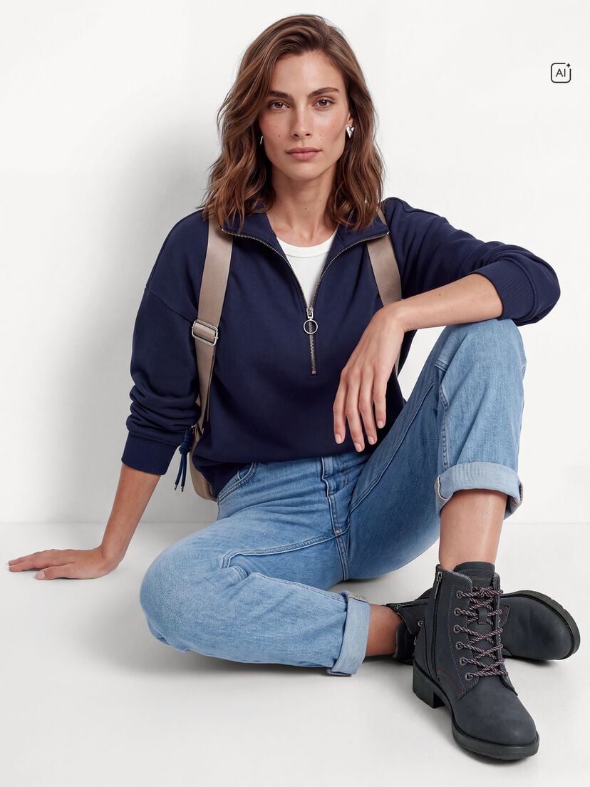 Enkellaarsje - blauw, NAVY, hi-res