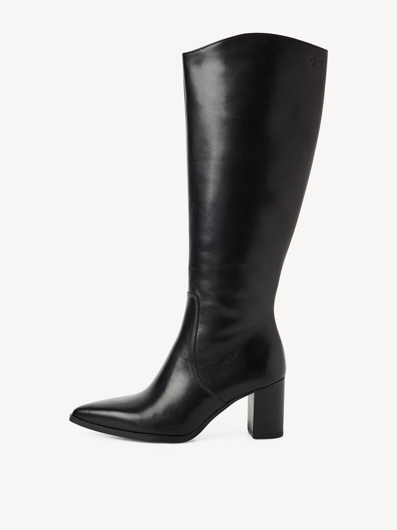 Leather Boots - black, BLACK LEATHER, hi-res