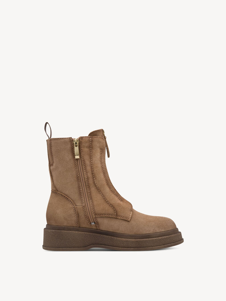 Bottine en cuir - beige, SAND, hi-res