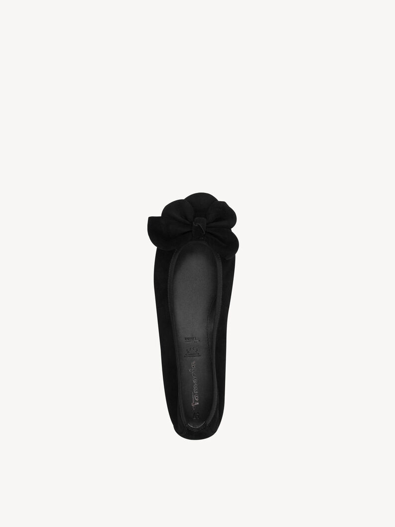Lederballerina - schwarz, BLACK, hi-res