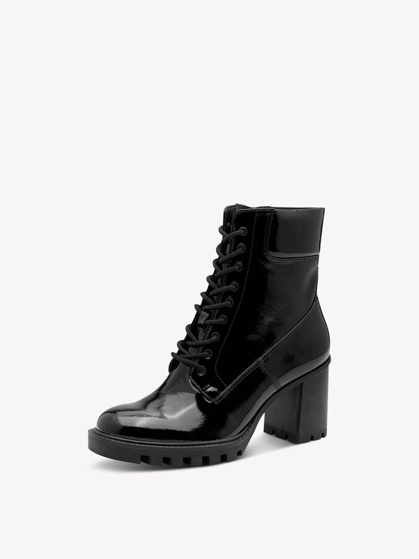 Enkellaarsje - zwart, BLACK PATENT, hi-res