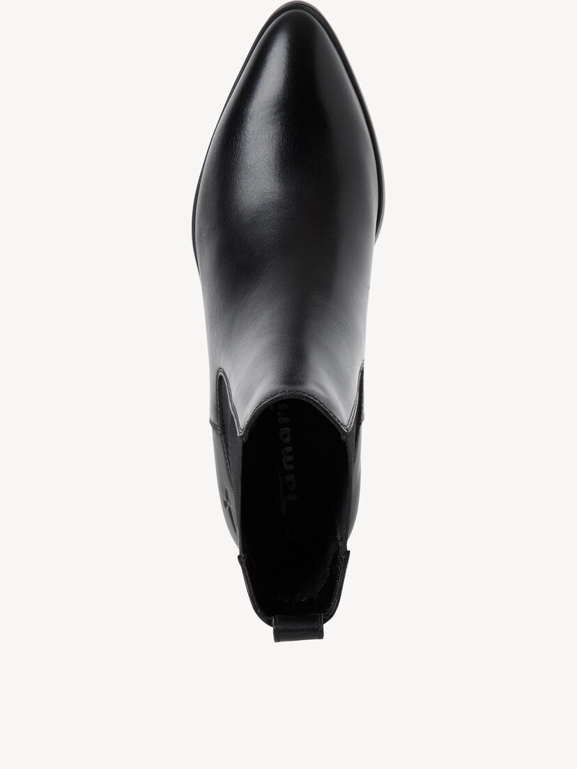 Leren Chelseaboot - zwart, BLACK, hi-res