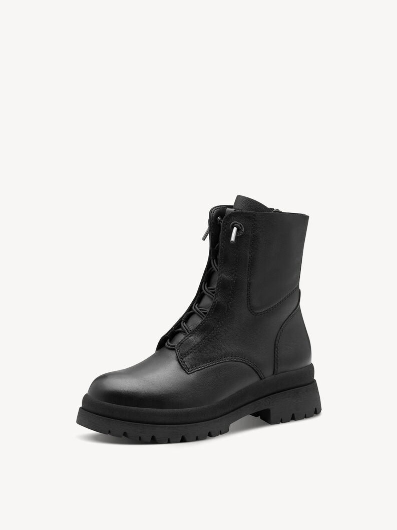 Ankelboots - svart, BLACK LEATHER, hi-res