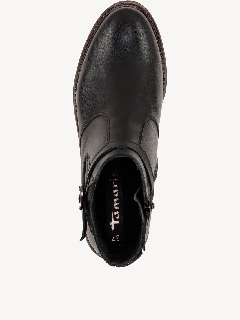 Leren Chelseaboot - zwart, BLACK, hi-res