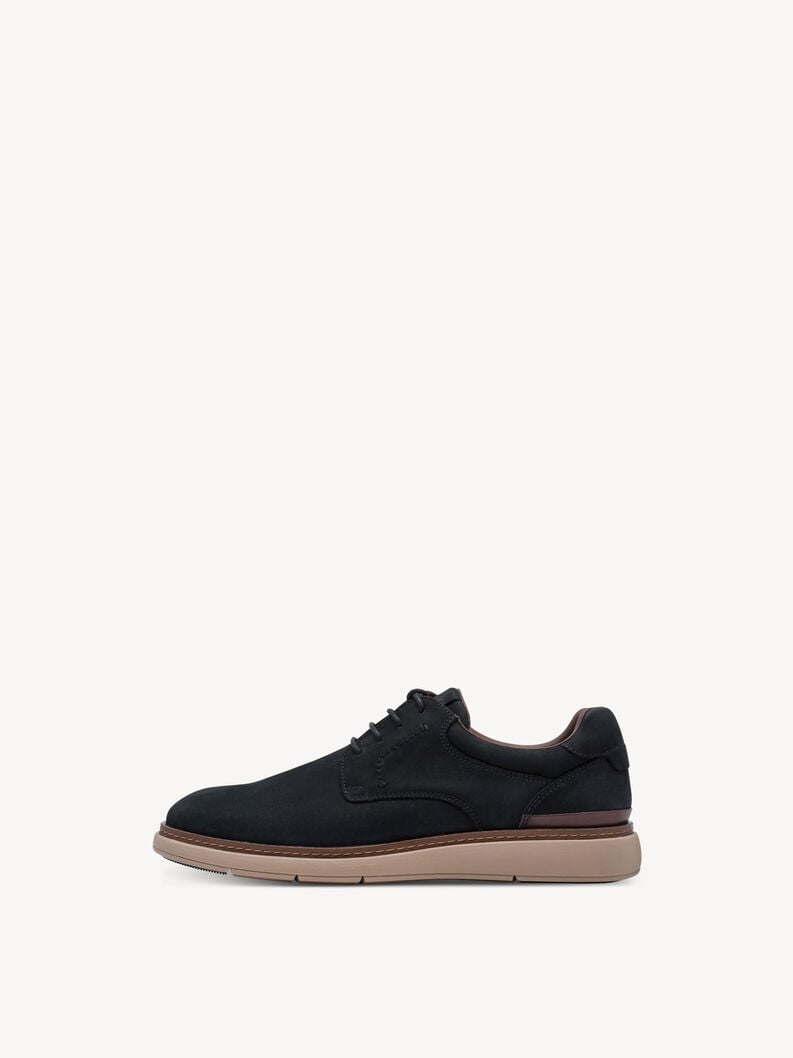 Lederhalbschuh - blau, NAVY, hi-res