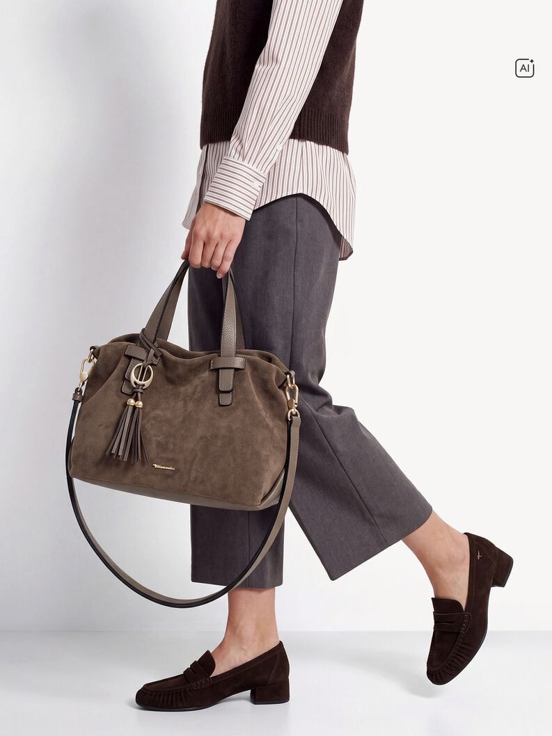 Sac cabas - marron, taupe, hi-res
