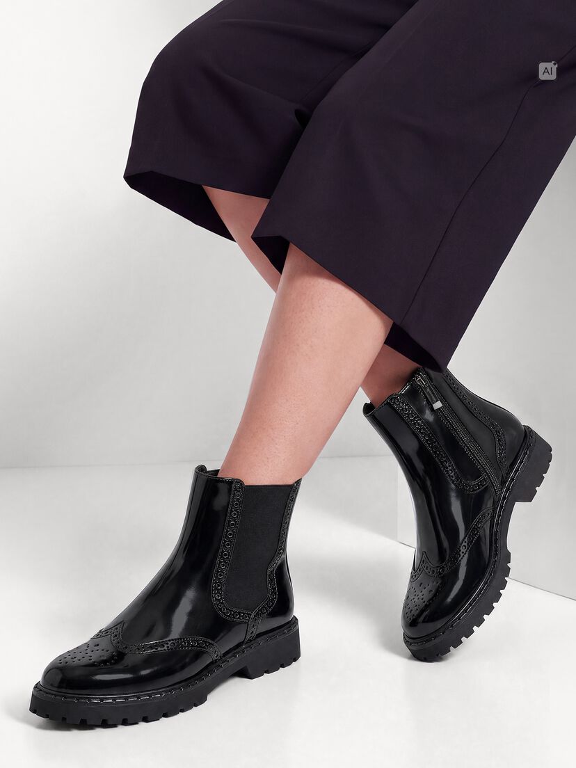 Chelseaboot - zwart, BLACK, hi-res