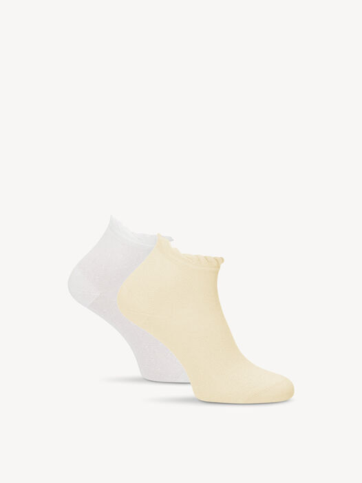 Sokken, 2-pack, lemon/white, hi-res
