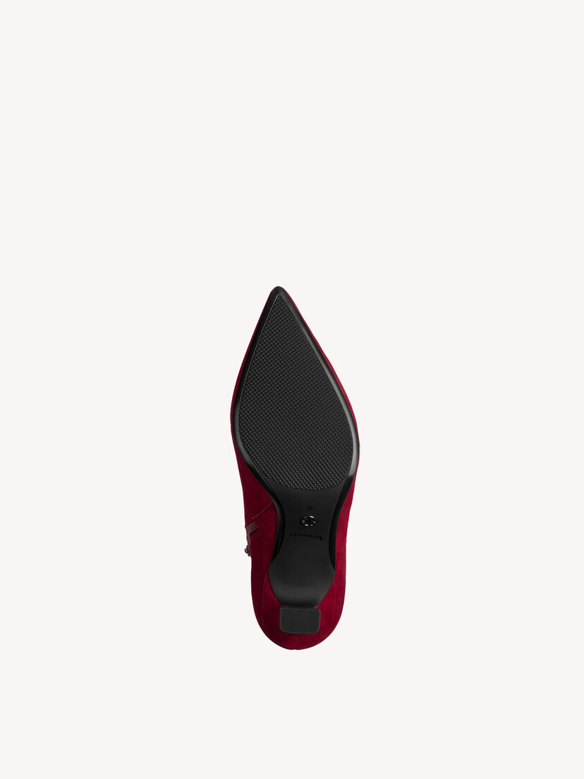 Leren Enkellaarsje - rood, RED, hi-res