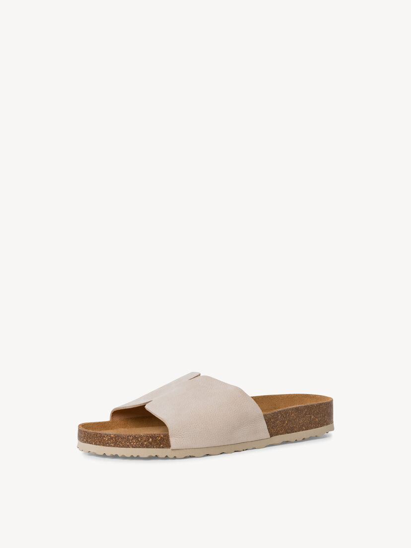 Leren Slipper - beige, ANTELOPE, hi-res