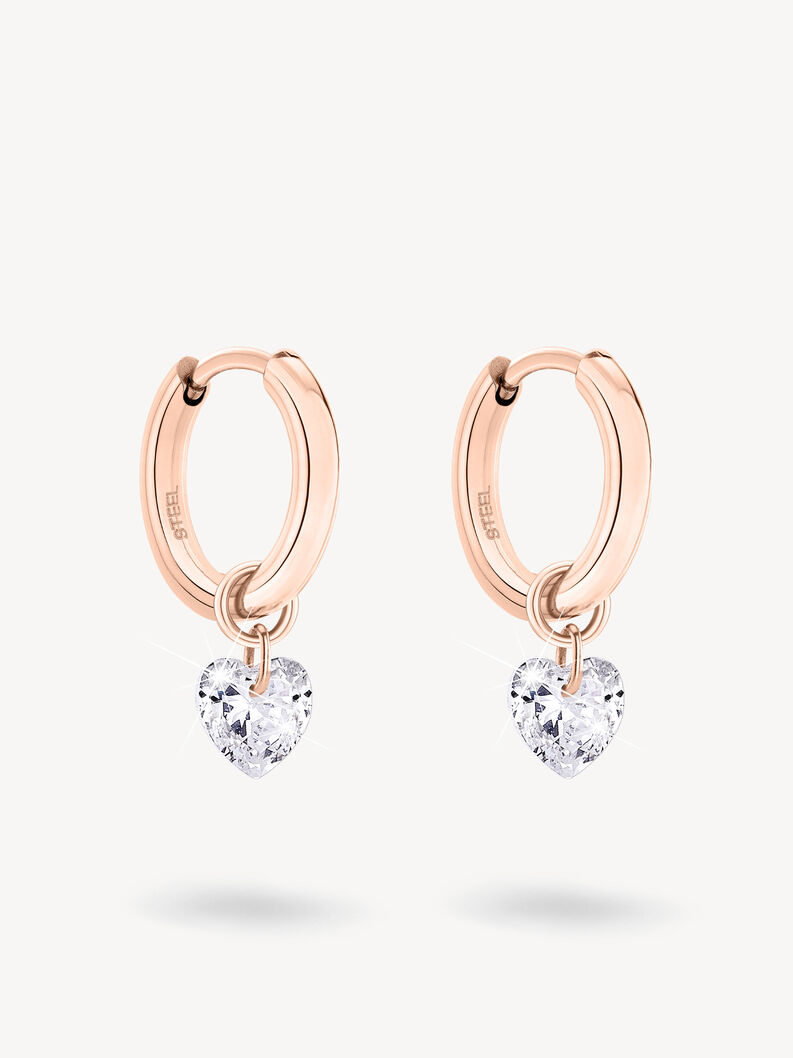 Creole earring - rosegold, ros&eacute; gold, hi-res