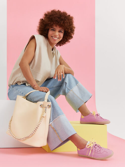 Basket, rose vif, hi-res