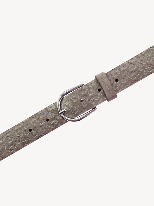 Leren riem, Taupe, hi-res