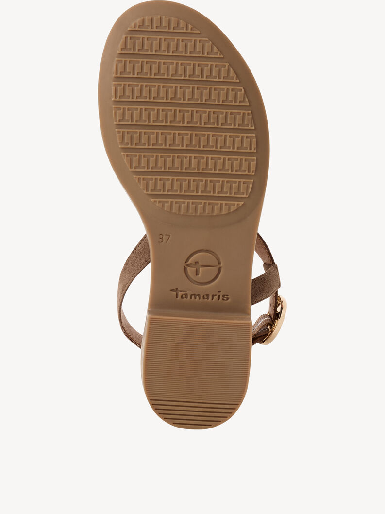 Leather Sandal - brown, TAUPE SUEDE, hi-res