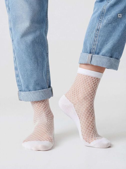 Chaussettes, lot de 2, white/black, hi-res