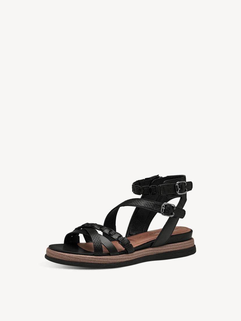 Sandaaltje - zwart, BLACK, hi-res
