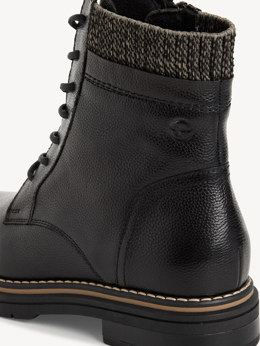 Enkellaarsje - zwart, BLACK LEATHER, hi-res