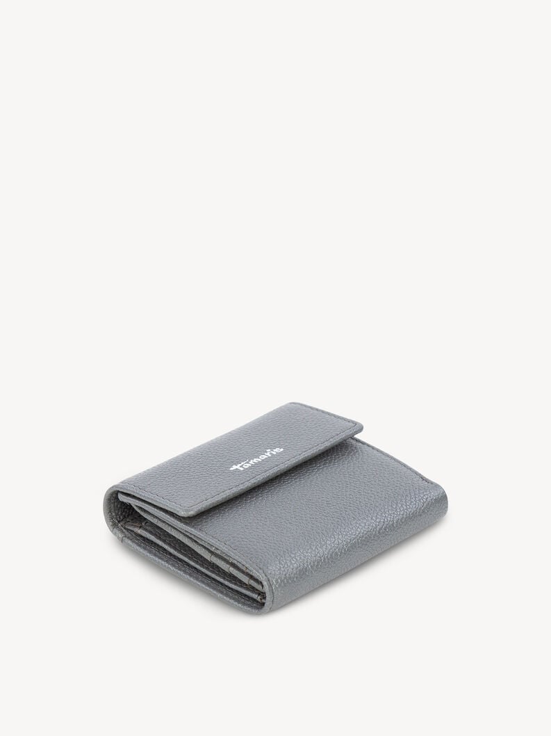Ledergeldb&ouml;rse - silber, darksilver, hi-res