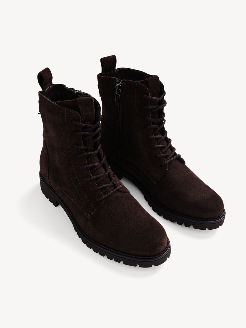 Leren Enkellaarsje - bruin, MOCCA SUEDE, hi-res