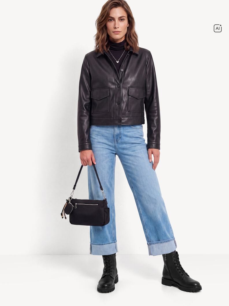 Bottine en cuir - noir, BLACK, hi-res