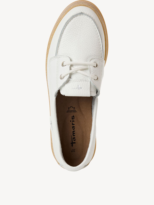Mocassin, WHITE LEATHER, hi-res
