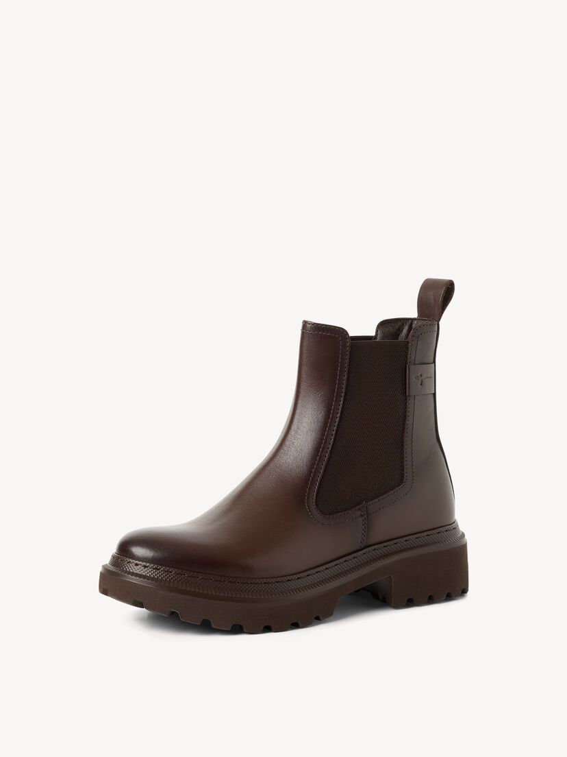 Leren Chelseaboot - bruin, BROWN, hi-res