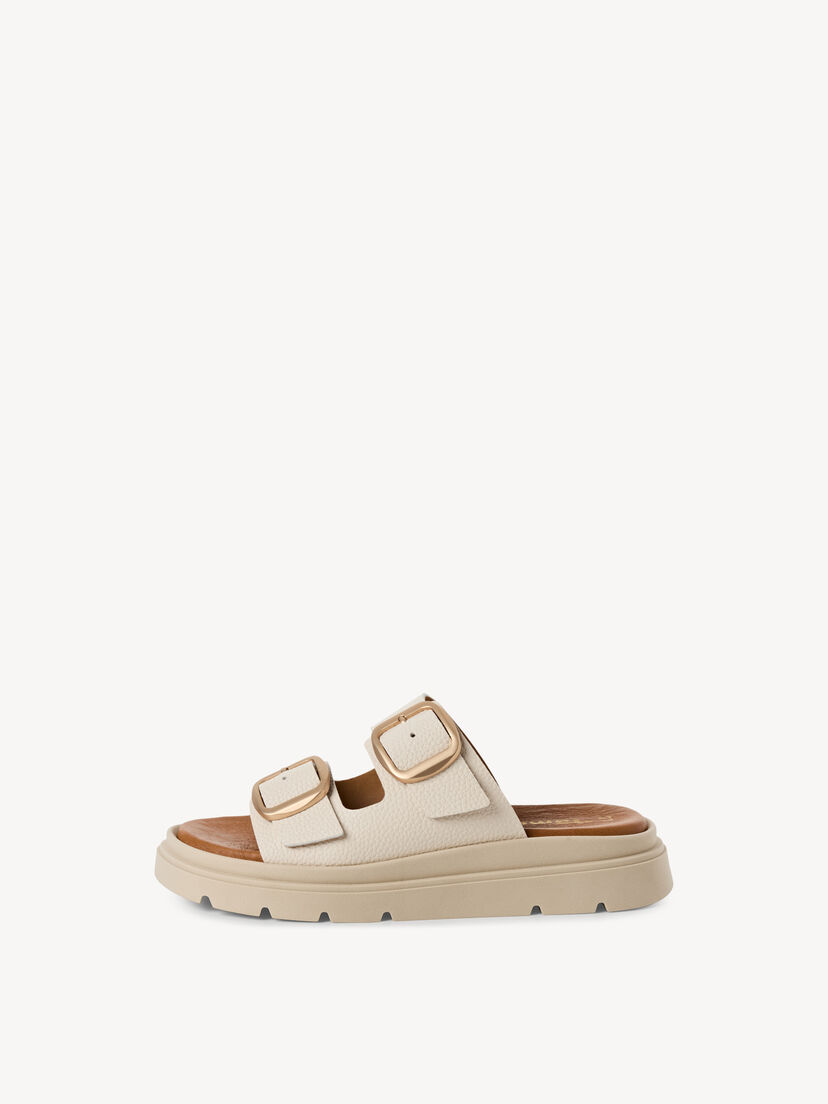 Leren Slipper - beige, IVORY LEATHER, hi-res