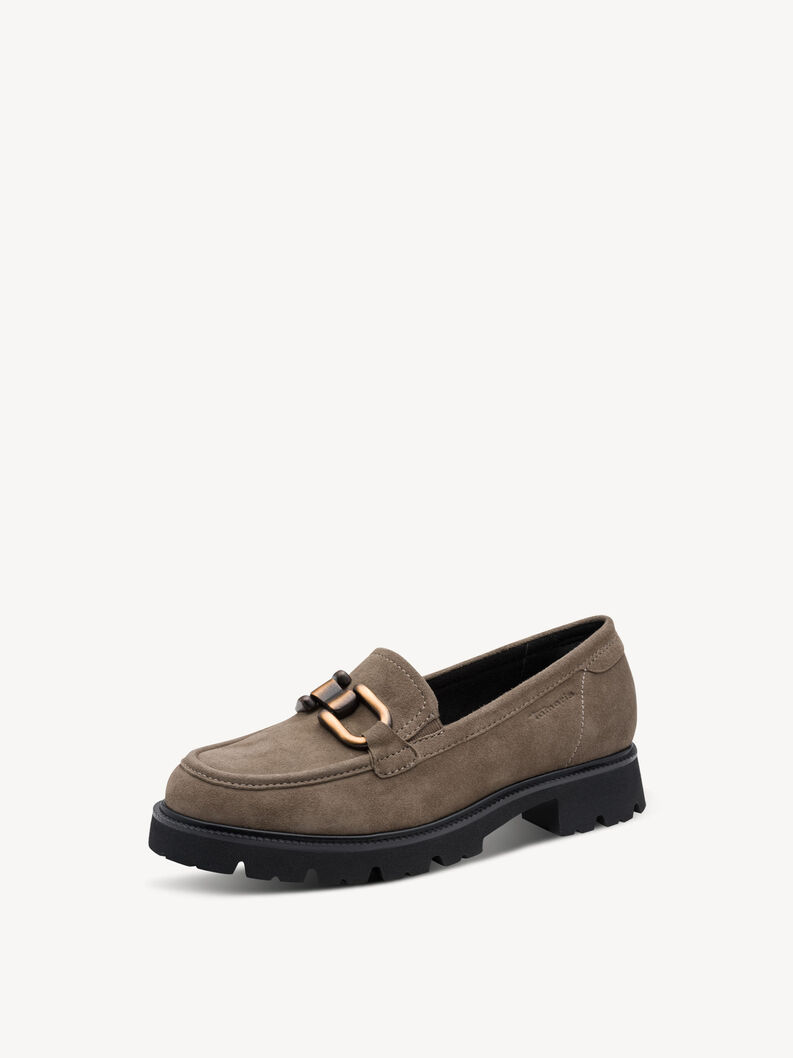 Leather Slipper - brown, TAUPE SUEDE, hi-res