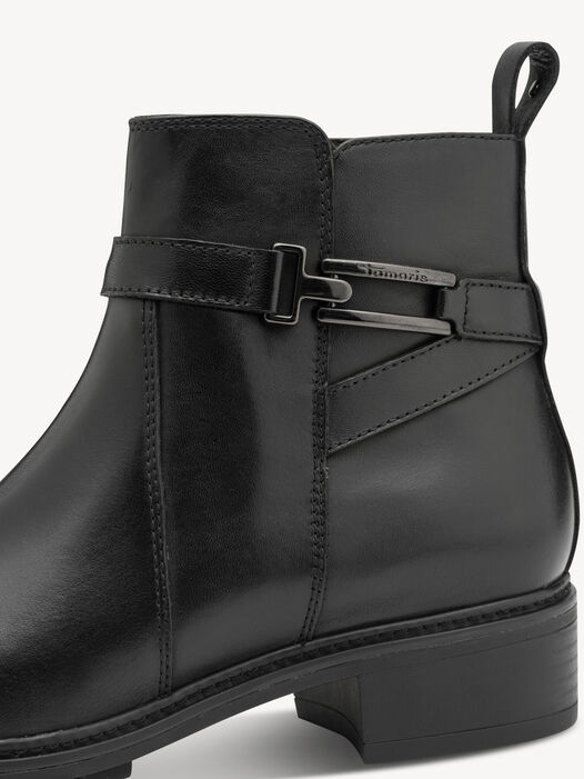 Enkellaarsje, BLACK LEATHER, hi-res