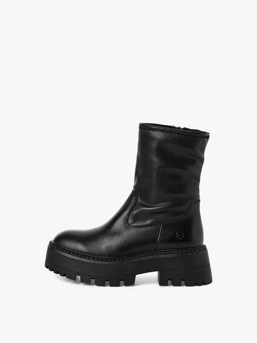 Enkellaarsje - zwart, BLACK LEATHER, hi-res