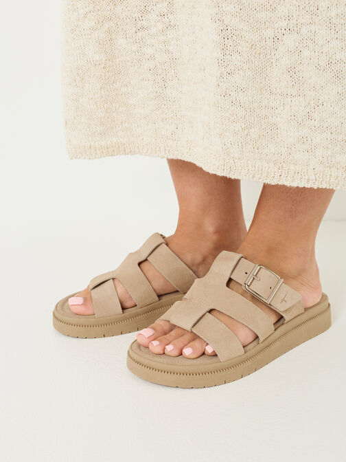 Mule, BEIGE SUEDE, hi-res
