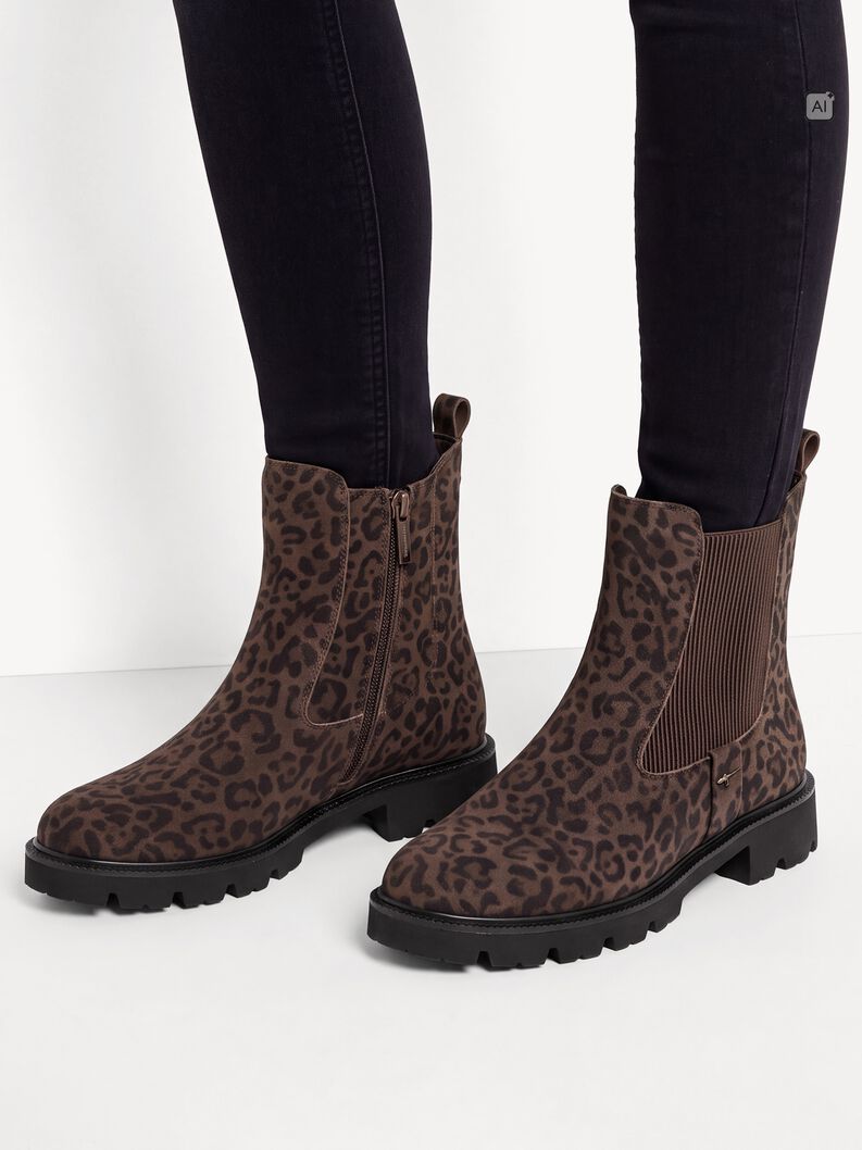 Stivaletti Chelsea - marrone, LEOPARD, hi-res