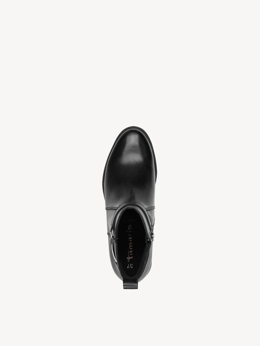 Enkellaarsje, BLACK LEATHER, hi-res
