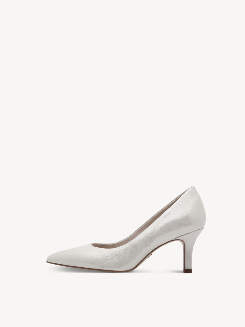 Lederpumps - silber, SILVER, hi-res