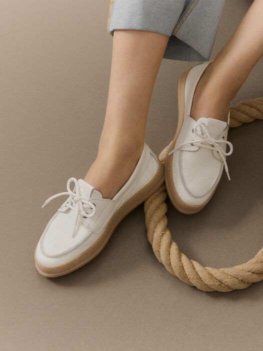 Mocassin, WHITE LEATHER, hi-res
