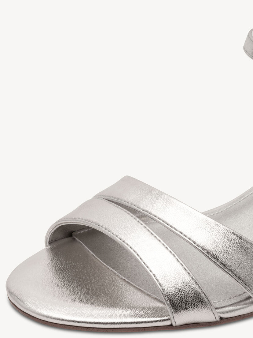 Sandaaltje - metallic, PLATINUM, hi-res