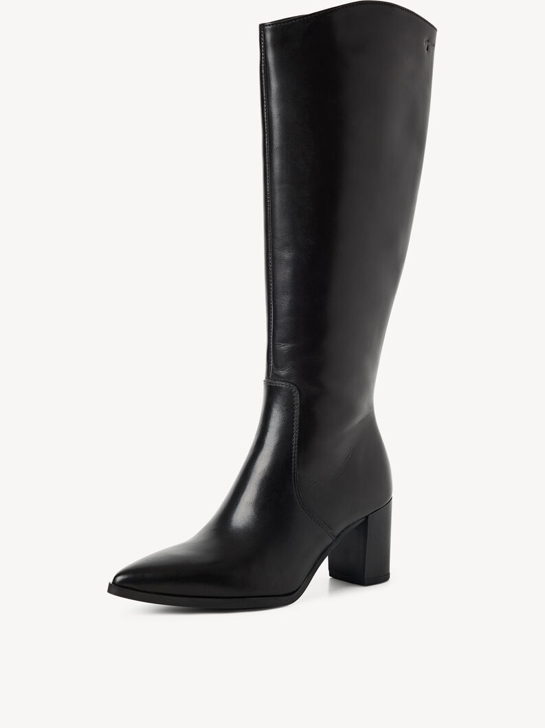 Leather Boots - black, BLACK LEATHER, hi-res