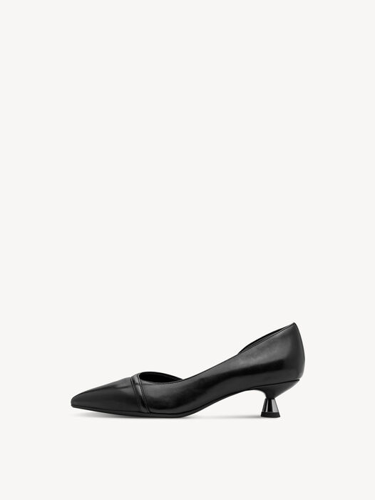 Pumps, BLACK LEATHER, hi-res