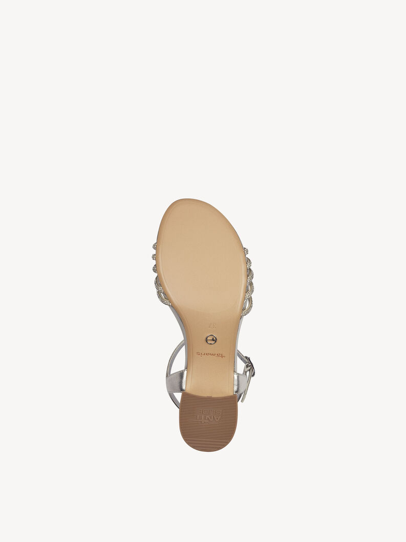 Sandalette - metallic, PLATINUM, hi-res