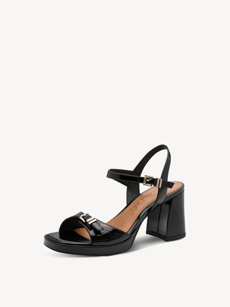 Sandale &agrave; talon - noir, BLACK, hi-res