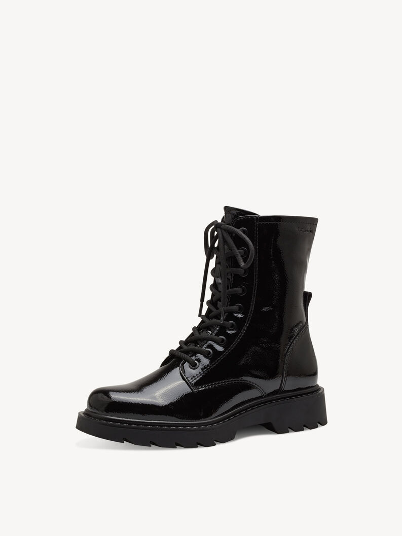 Stiefelette - schwarz, BLACK struc. Patent, hi-res
